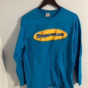 Turquoise Supreme long sleeve tee